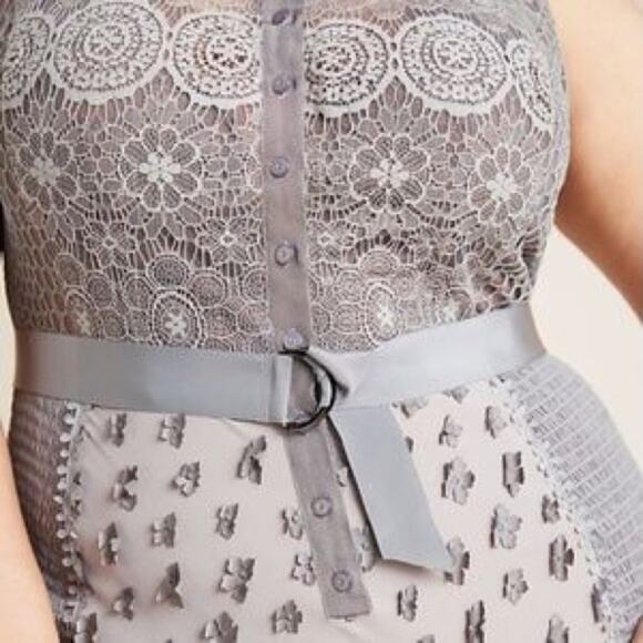 NEW Anthropologie Byron Lars Beguile Lace Sheath Dress Gisella Embroidered Sz 22 - Picture 3 of 13